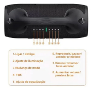 Imagem de Caixa De Som Bluetooth Portátil Basike BA-RAD035 - 100W 24000mAh