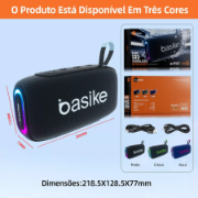 Imagem de Caixa De Som Bluetooth Portátil Basike BA-RAD135 - 30W 3600mAh