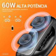 Imagem de Caixa De Som Bluetooth Portátil Basik BA-RAD018 - 60w 7200mAh