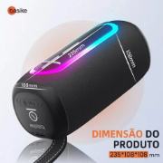 Imagem de Caixa De Som Bluetooth Portátil Basike BA-RAD020 - 20W 3000mAh