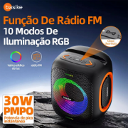 Imagem de Caixa De Som Bluetooth Portátil Basik BA-RAD127 - 30W 2400mAh