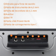Imagem de Caixa De Som Bluetooth Portátil Basik Ba-RAD062 - 160W 24000mAh